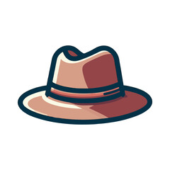 Fedora hat illustration design