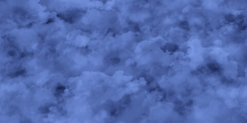 Obraz premium Blue Cloudstorm Atmospheric Background. Deep Blue Cloud Texture Background. Abstract Night Sky Cloud Design. Blue sky with cloud