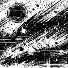Obraz premium grunge background texture illustration vector black and white background templates
