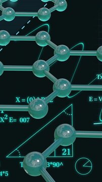 Molecular structure and mathematical equations, scientific data processing