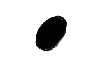 black sketched ink circle on transparent background