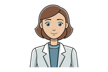 Smiling Doctor: A friendly doctor exudes confidence, wearing a pristine lab coat with a warm smile, symbolizing care and expertise in a medical setting.