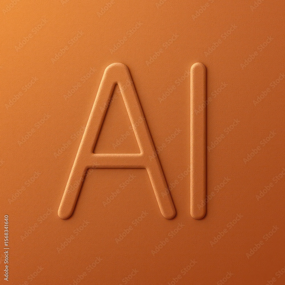 Fototapete a bold and striking abstract image, highlighting the stylized initials 
