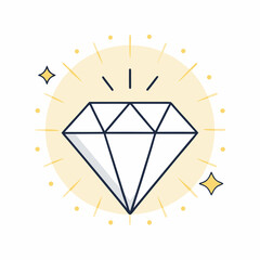Exclusive Sparkling Diamond Vector &ndash; Refined Luxury Symbol