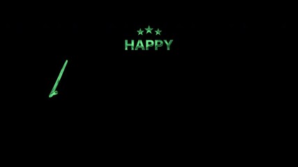 happy labor day text animation green text, perfect for social media posts, greeting cards, and holiday themed designs. Celebrate with this festive message. alpha channel