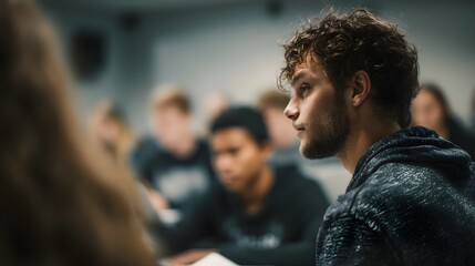 Students attending a financial literacy workshop in a classroom setting