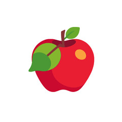 Red Apple Image-Fresh Fruit-Healthy Food-Nutritious Snack-Fruit Icon-Apple Illustration