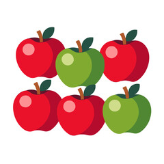 Red-Green-Apples-Image-Fruit-Pattern-Healthy-Food-Nutritious-Snacks-Yummy-Fresh-Produce-Vector-Graphics-Design-Colorful-Pattern-Apple-Picture