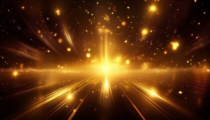 sparkling golden lights background shimmering particles abstract design
