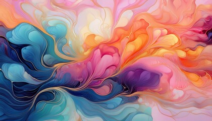 abstract ink in water fluid color diffusion ethereal and soft seamless