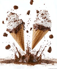 ice cream with chocolate