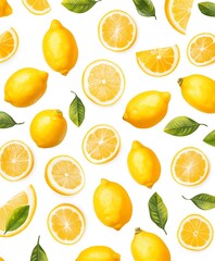 set of citrus fruits