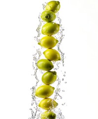 lemon in water splash