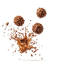 coffee beans isolated on white