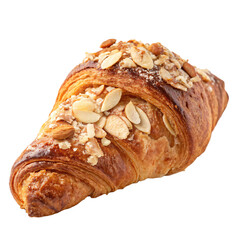Almond Croissant Delicious Pastry Bakery Food Photography isolated on transparent background