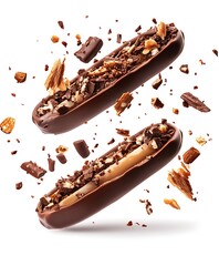 chocolate cake isolated on white