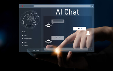 AI chatbot interface facilitates communication, chatbot, and AI interaction for automated user...