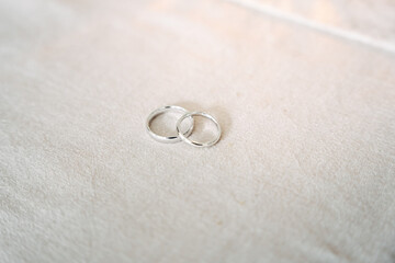 Wedding Rings on the Registry Table – Symbol of Eternal Love