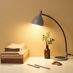 lamp and book