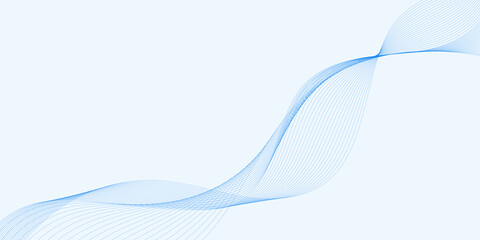 Blue Wave Abstract Background for Corporate Business Banner Template