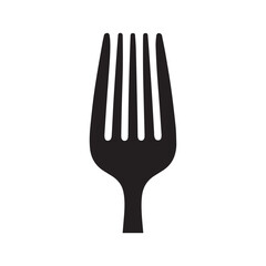 Fork spoon icon silhouette vector symbol silverware isolated on white background