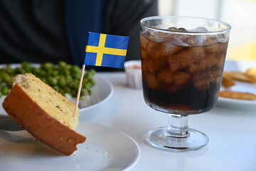 iced coca cola in a glass