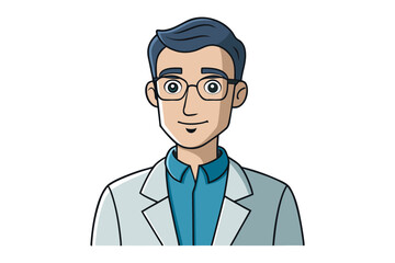 Portrait of a Professional in Glasses: A portrait of a friendly looking professional, sporting glasses, captured in a stylish aesthetic.