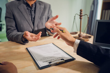 Businessmen consult with lawyers, submit additional documents, and pay for lawyers' services. After...
