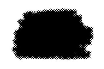 random halftone abstract shape, transparent background