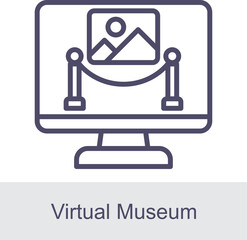 Virtual Museum Element For Design Graphic
