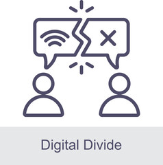 Digital Divide Element For Design Graphic