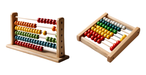 Wooden abacus toy with colorful beads for counting and learning math, educational tool for children and early development