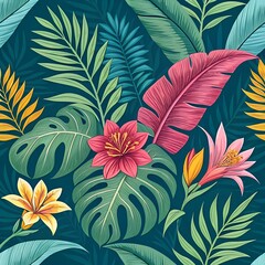 seamless pattern with flowers