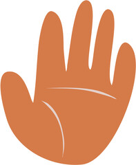 Obraz premium hand with five fingers human organ cartoon illustration 