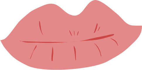 pink lip illustration 