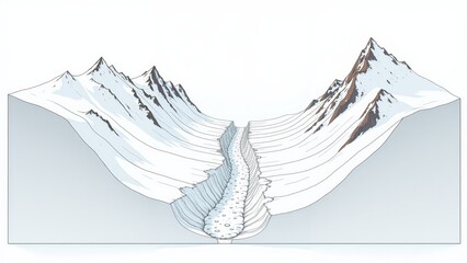 Intricate underwater flow emerges from deep crevices sculpted by nature in a tranquil setting at sunrise