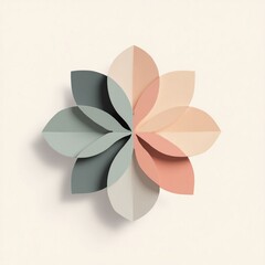abstract flower icon with stylized petals