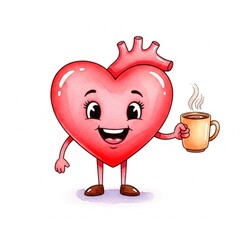 Adorable Heart Characters and Expressive Love Cups Overflowing with Emoticons and Colorful Joy — Ideal for Valentine’s Day, Romance, Digital Stickers, Greeting Cards, and Whimsical Art Projects
