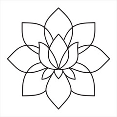 Vector art of lotus flower mandala isolated on transparent background