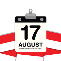 Indonesia Independence Day Small Wall Calendar