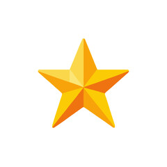 Obraz premium Golden Star Illustration-Shining Star Icon-Symbol of Excellence-Award Winning Star-Star Shaped Design Element-Luxury and Achievement Star-Celestial Star Image
