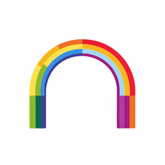 Rainbow Arch Illustration-Colorful Symbol of Hope and Diversity-Vibrant Design for Pride Month Celebrations-Geometric Rainbow Graphic-Modern LGBTQ+ Support Icon