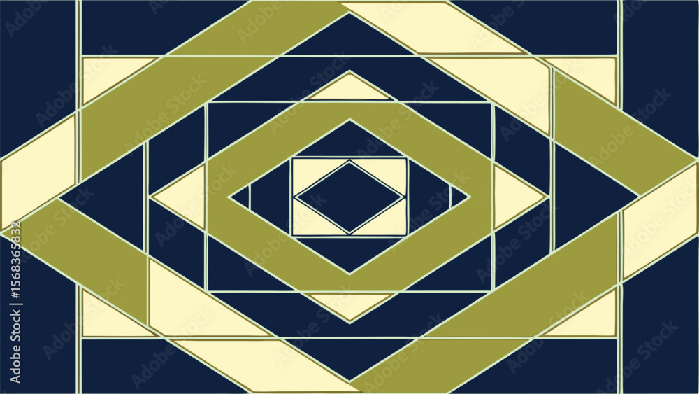 Poster abstract geometric design featuring overlapping shapes in a modern color palette