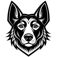 Naklejka premium vector illustration of a dog