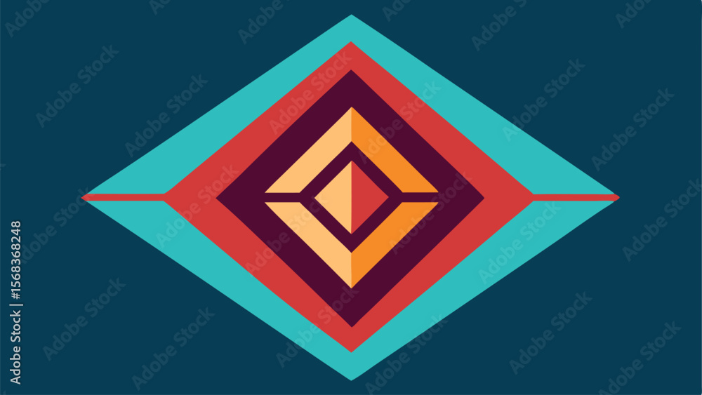 Poster abstract geometric design in earthy tones with transparency for creative design use