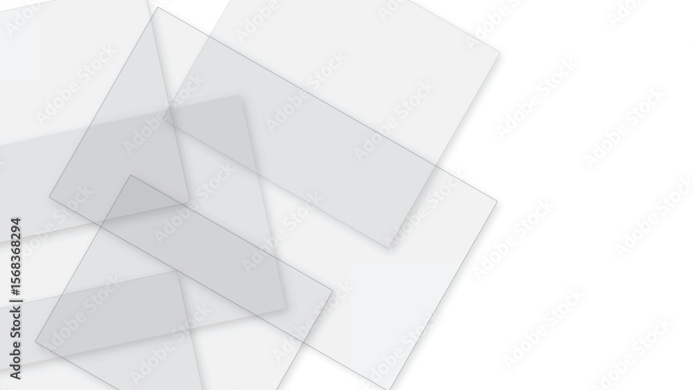 Poster white gradient abstract polygon pattern on gray background. silver color square pattern on banner wi
