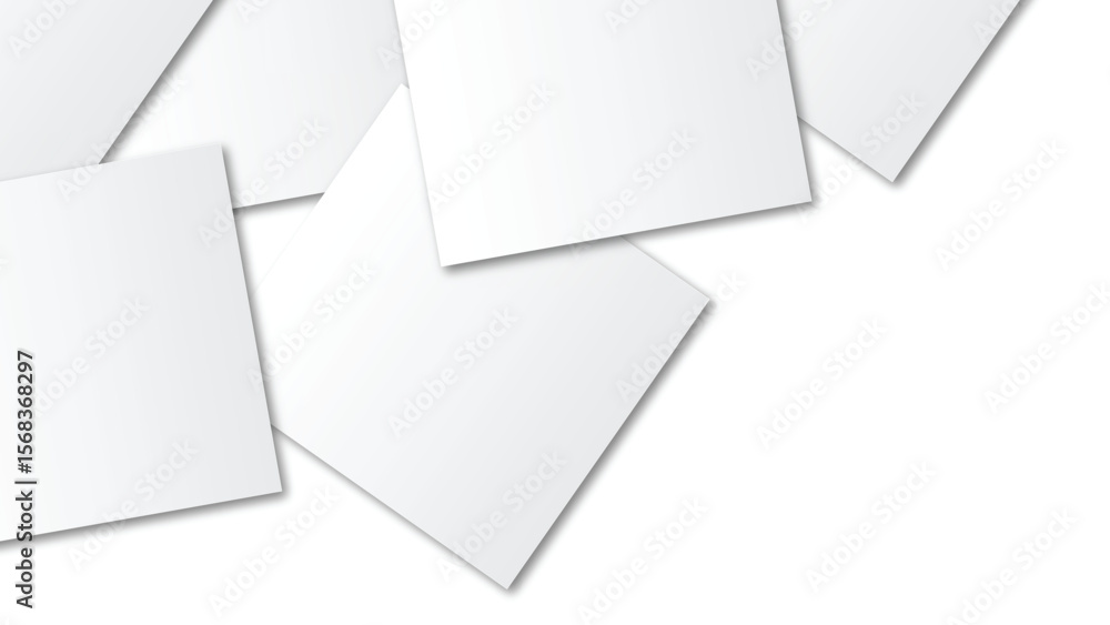 Poster white gradient abstract polygon pattern on gray background. silver color square pattern on banner wi
