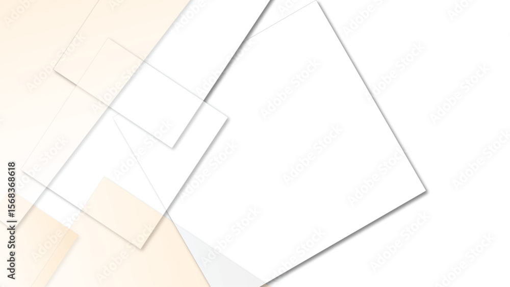 Poster modern white and light grey, yellow square, abstract silver color geometric shape with copy space. s