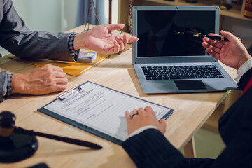Businessmen consult with lawyers, submit additional documents, and pay for lawyers' services. After...