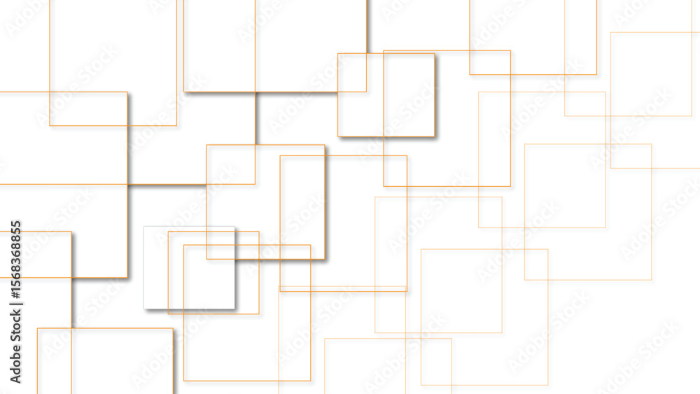 Aufkleber modern white and light grey, yellow square, abstract silver color geometric shape with copy space. s